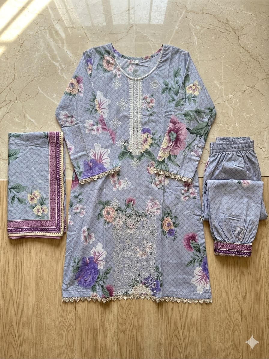 Embriodered lawn dresses
