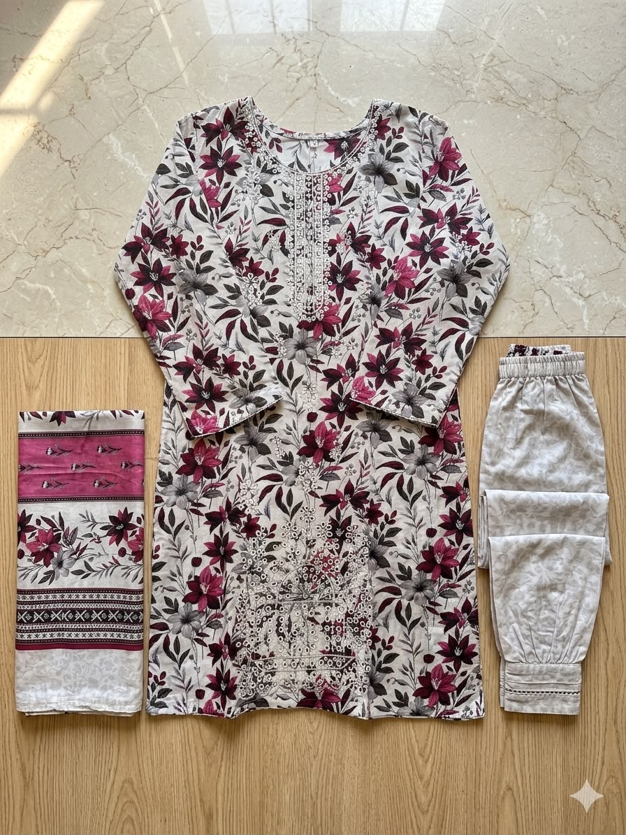Embriodered lawn dresses