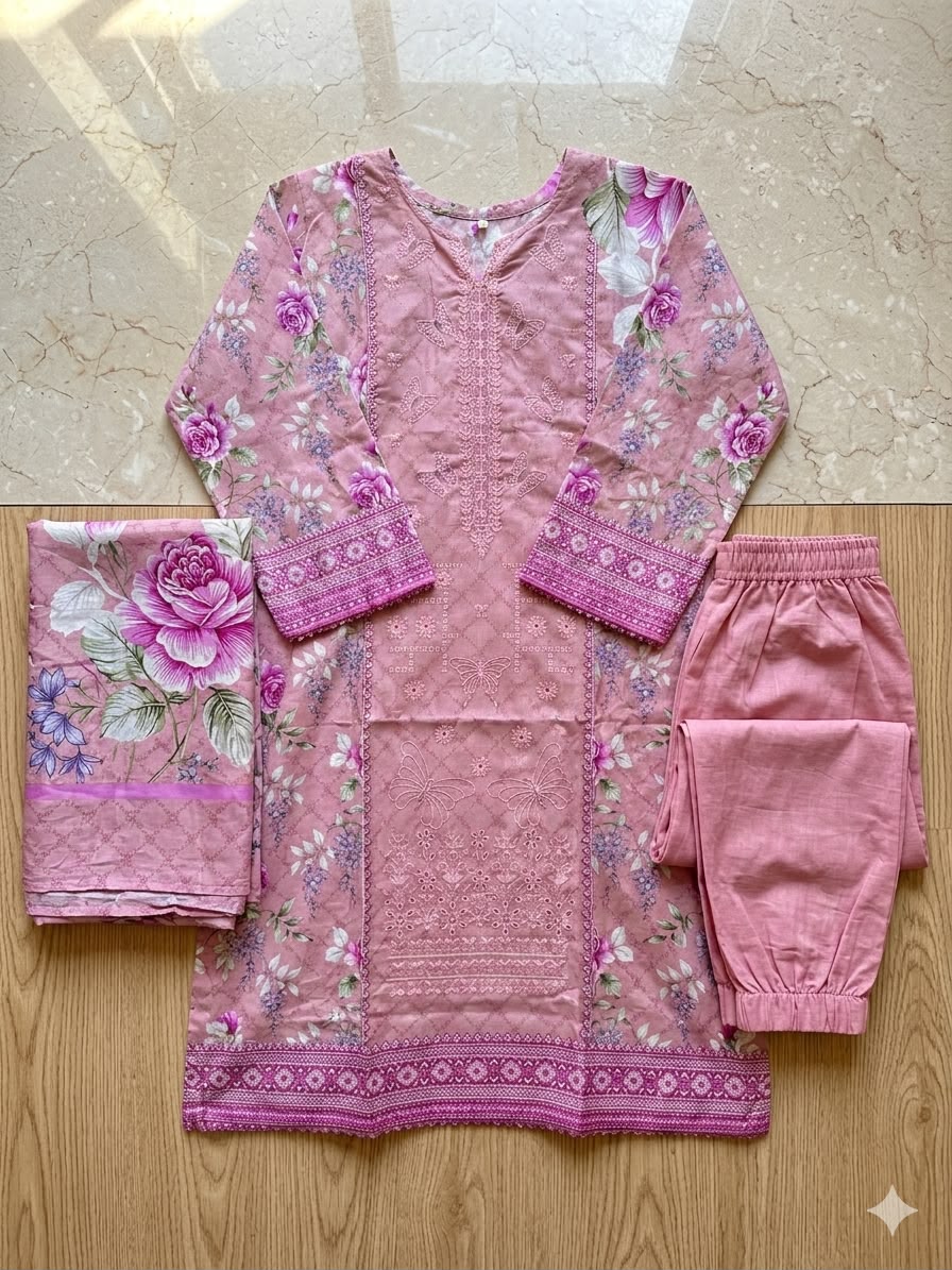 Embriodered lawn dresses