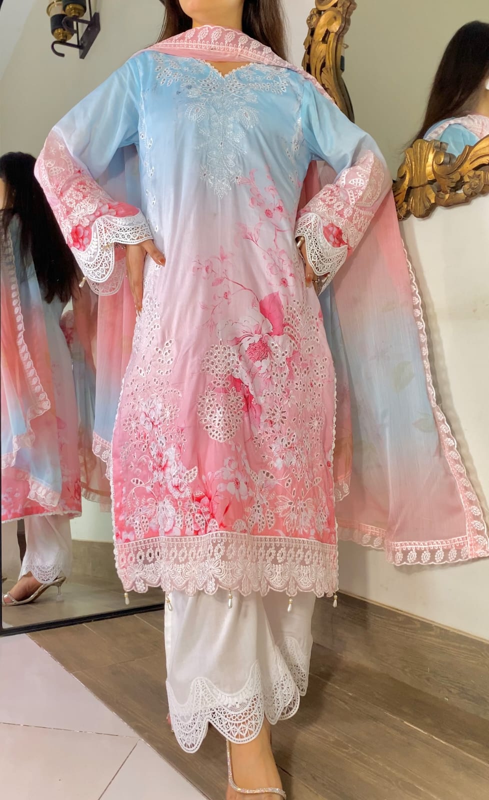 Chickenkaari lawn dress