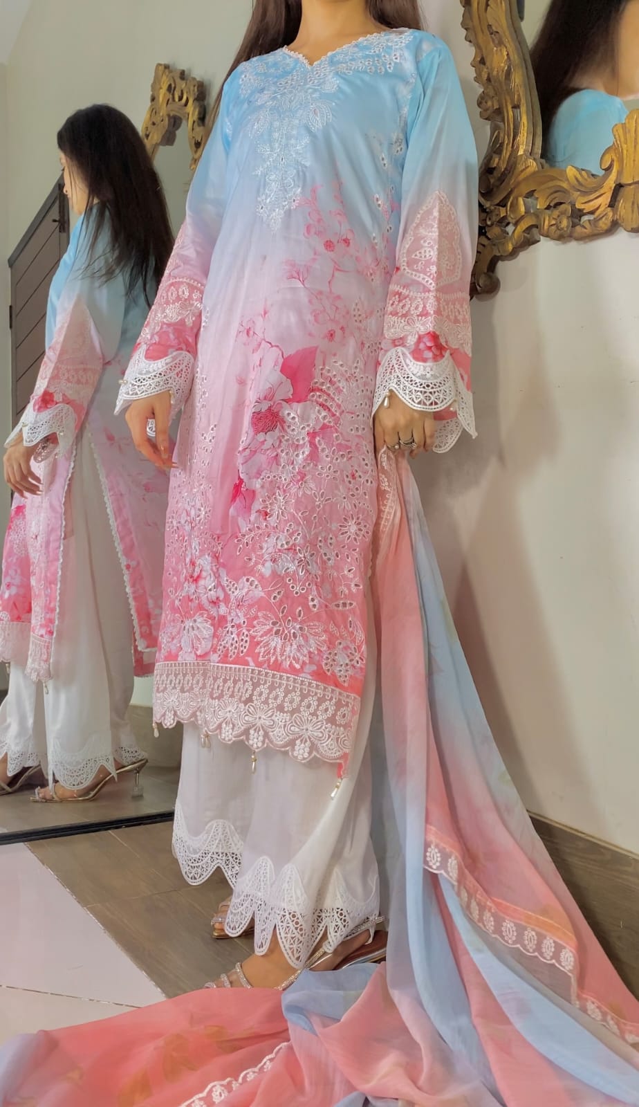 Chickenkaari lawn dress