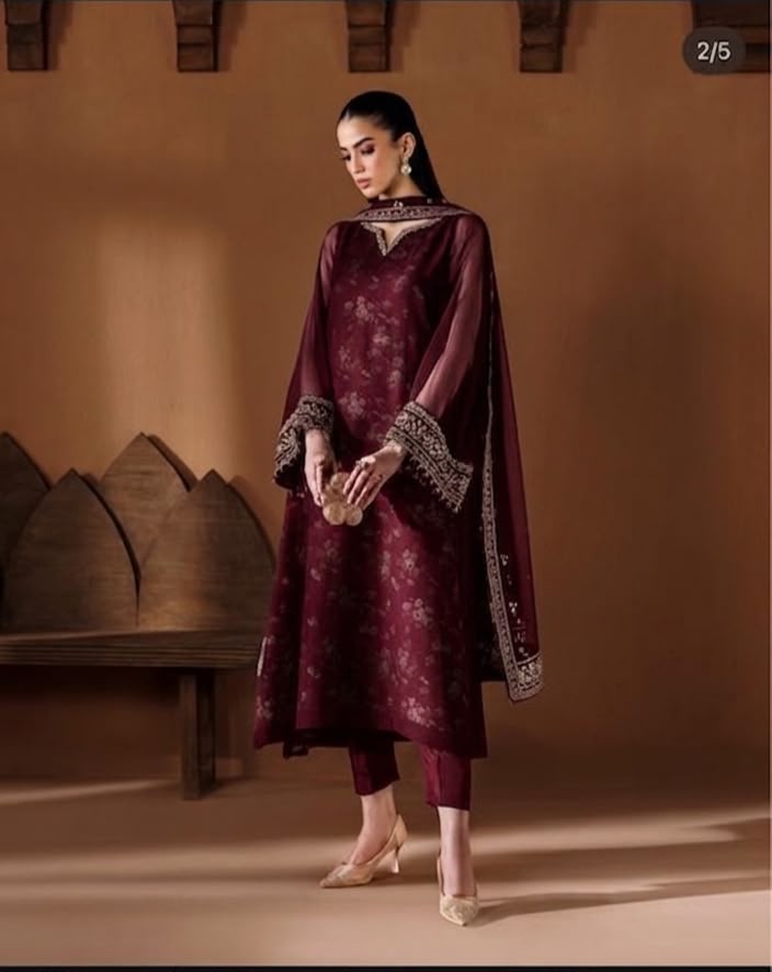 Baroque luxury chiffon dress