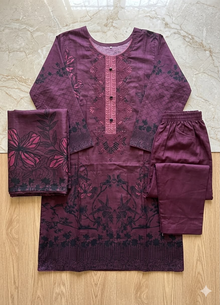 Embriodered lawn dresses