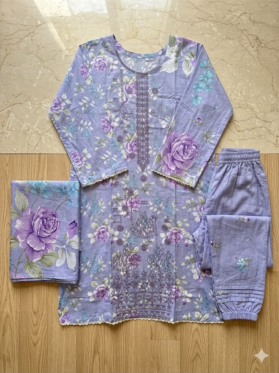 Embriodered lawn dresses