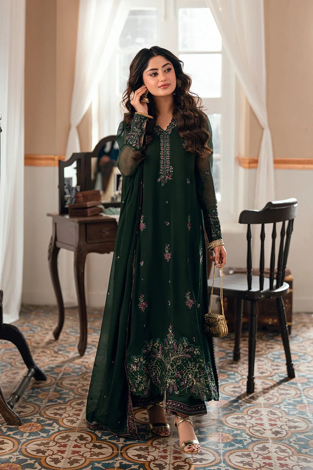 Azure brand chiffon fancy dress