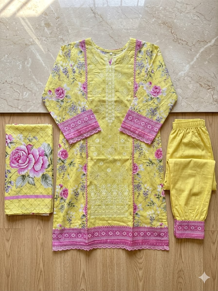 Embriodered lawn dresses