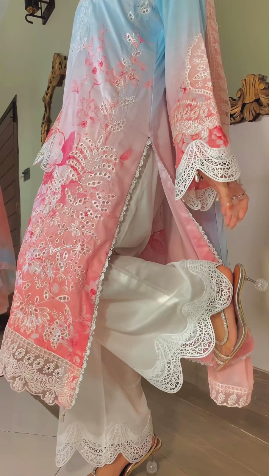Chickenkaari lawn dress