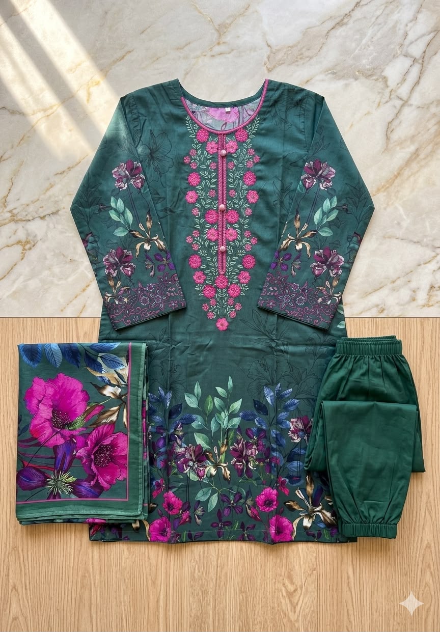 Embriodered lawn dresses