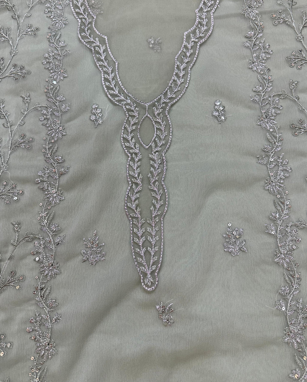Azure luxury chiffon dress