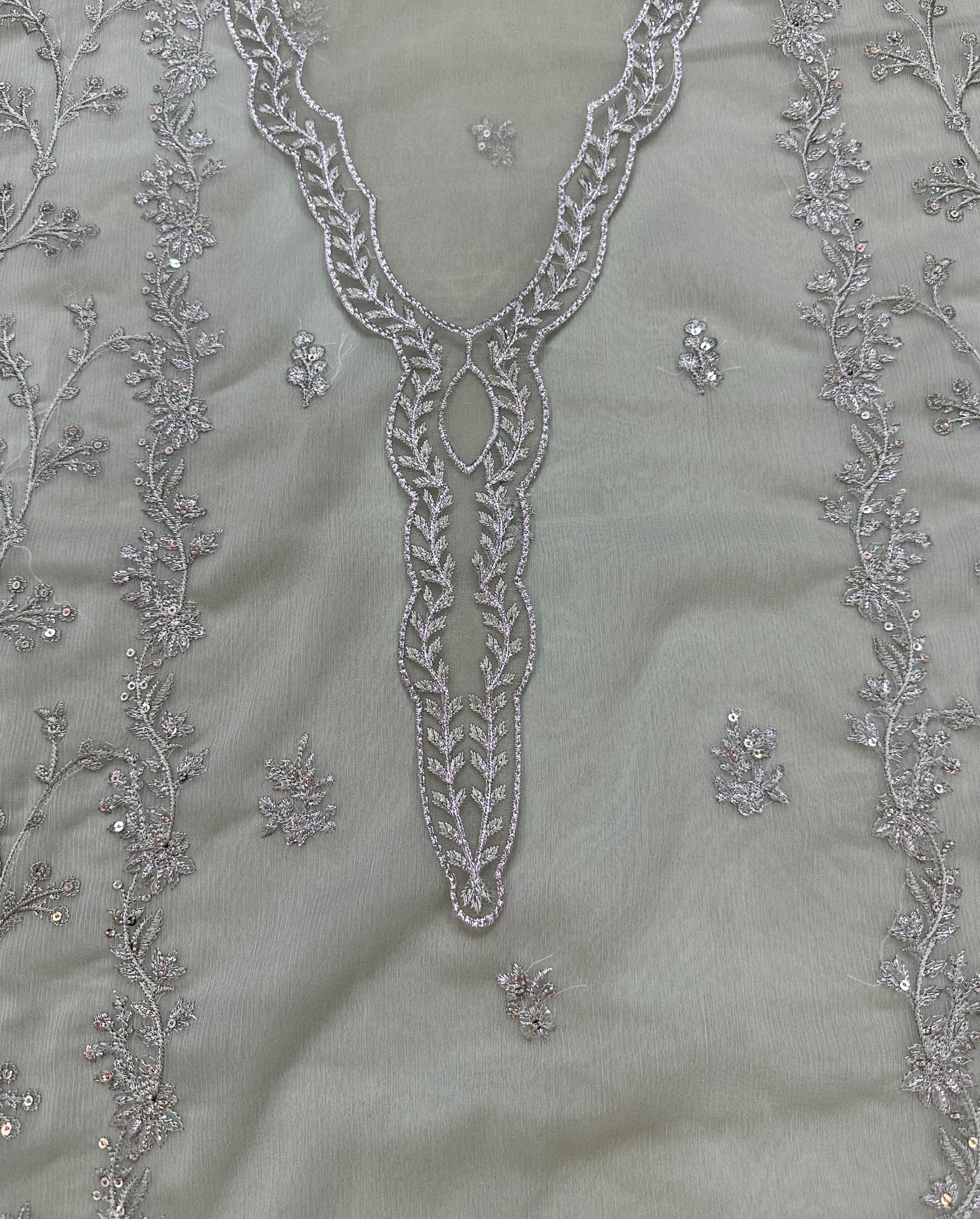 Azure luxury chiffon dress