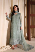 Azure luxury chiffon dress