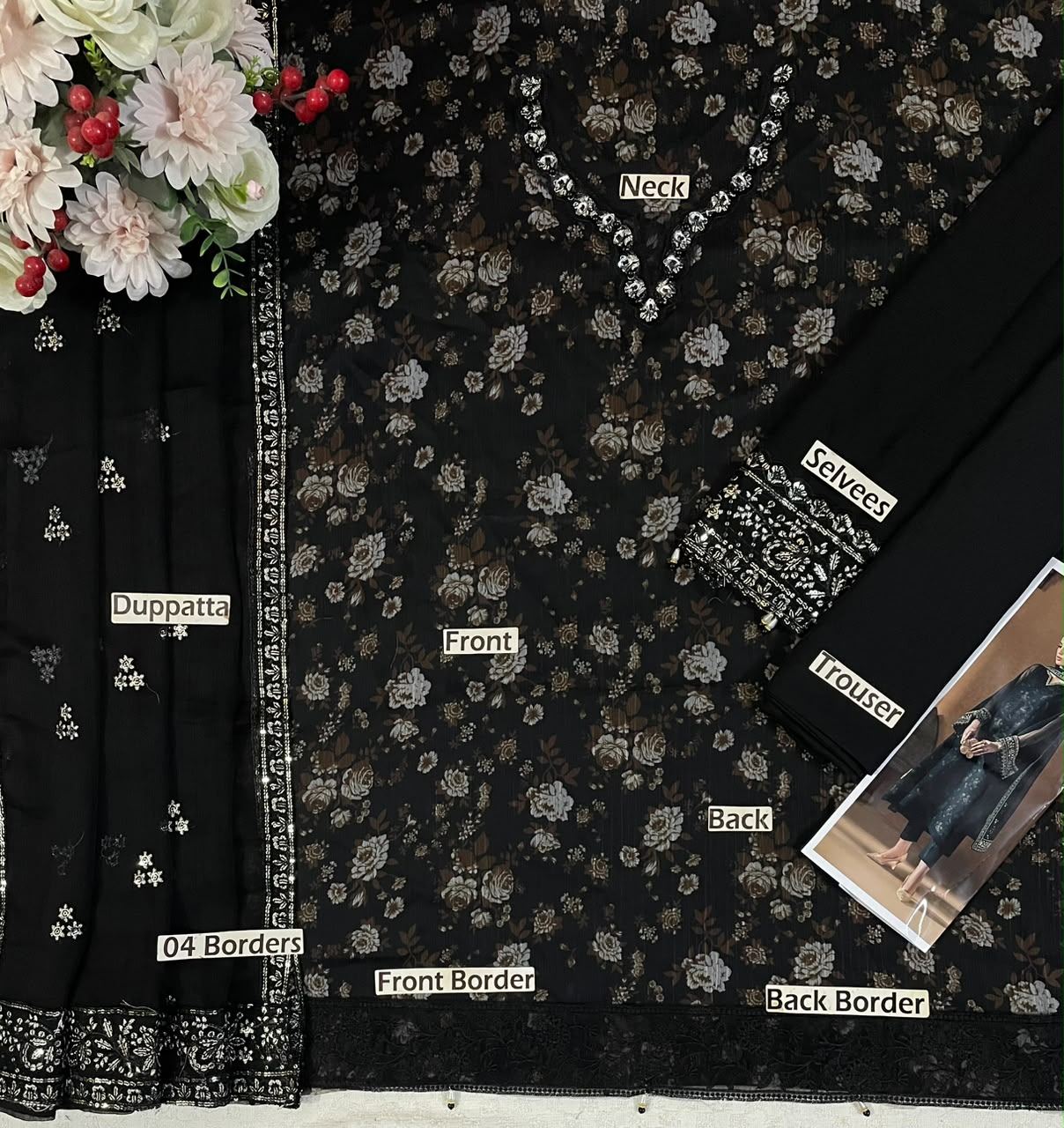 Baroque luxury chiffon dress