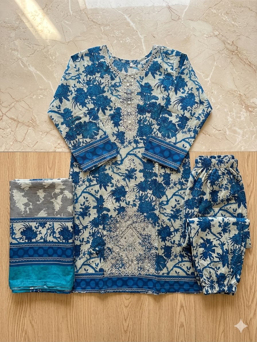 Embriodered lawn dresses